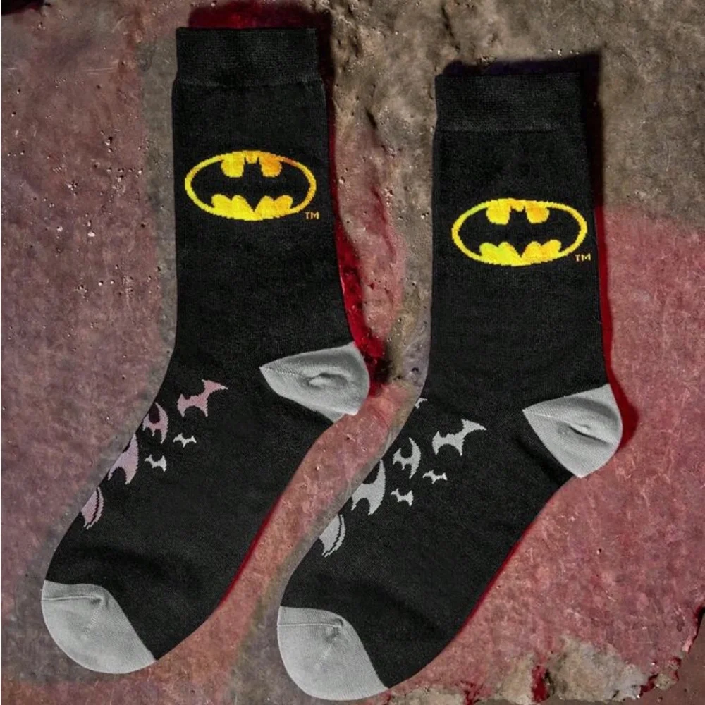 Batman Black and Gray Crew Socks NEW 🏷️
